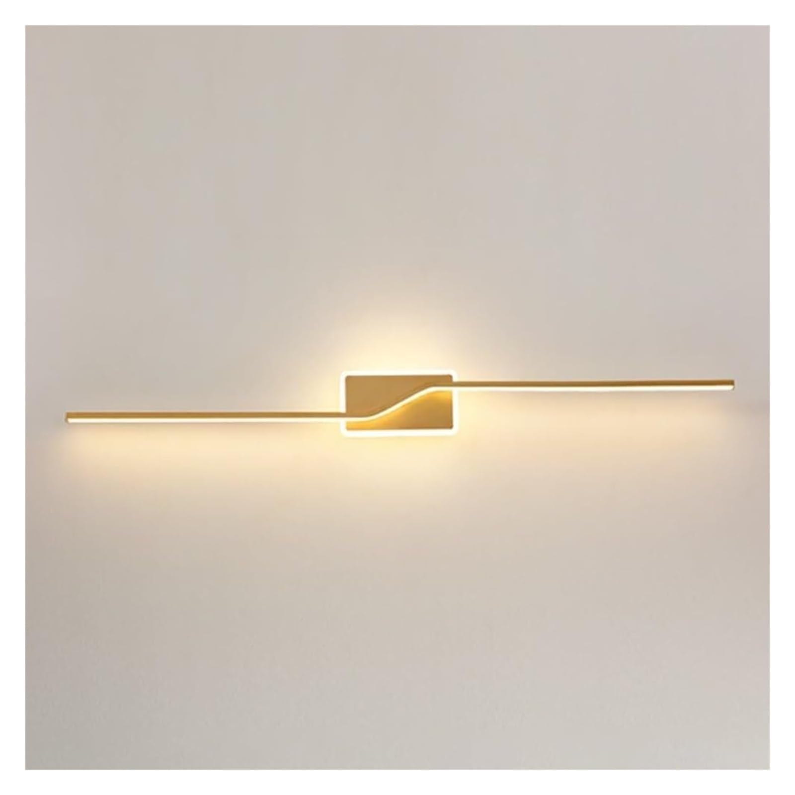 VDOQTLJT Minimalist Linear LED Wall Light Gold Vanity Lamp Long Strip Lighting Sconce Indoor Lantern Lamps sconces(3000K,60cm)