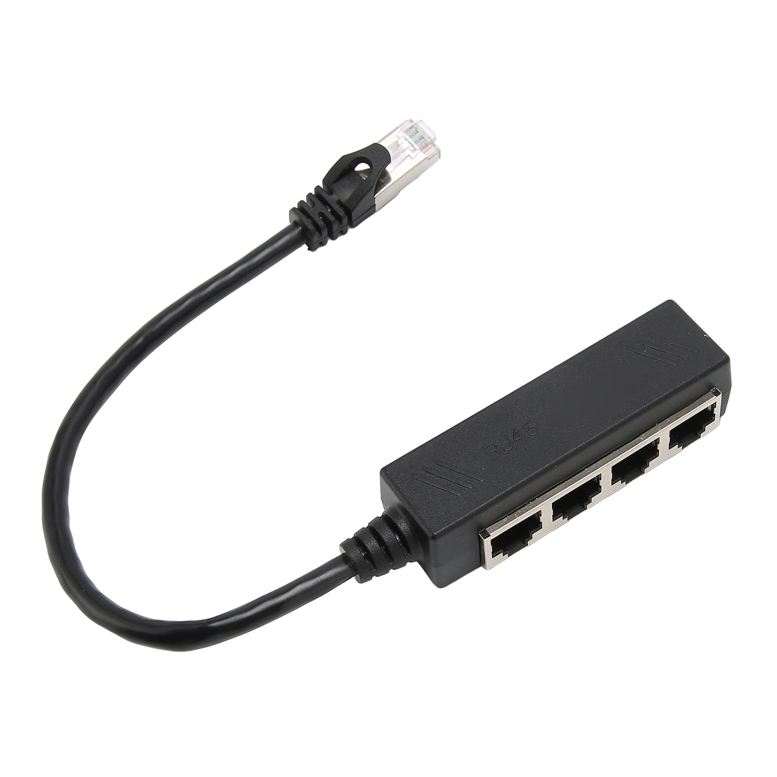 Honio RJ45 Ethernet Splitter Cable, 8 Pins 4xRJ45 Net Port Ethernet Splitter 1 to 4 Expand Access Black PCB Board One Point Four for Laptop