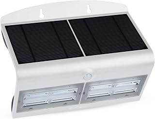 Lampada da Muro LED 7W, con Pannello Solare e Sensore, Bianca