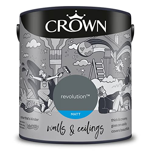 CROWN 2.5L Breatheasy MATT Emulsion Paint for Walls & Ceilings - REVOLUTION
