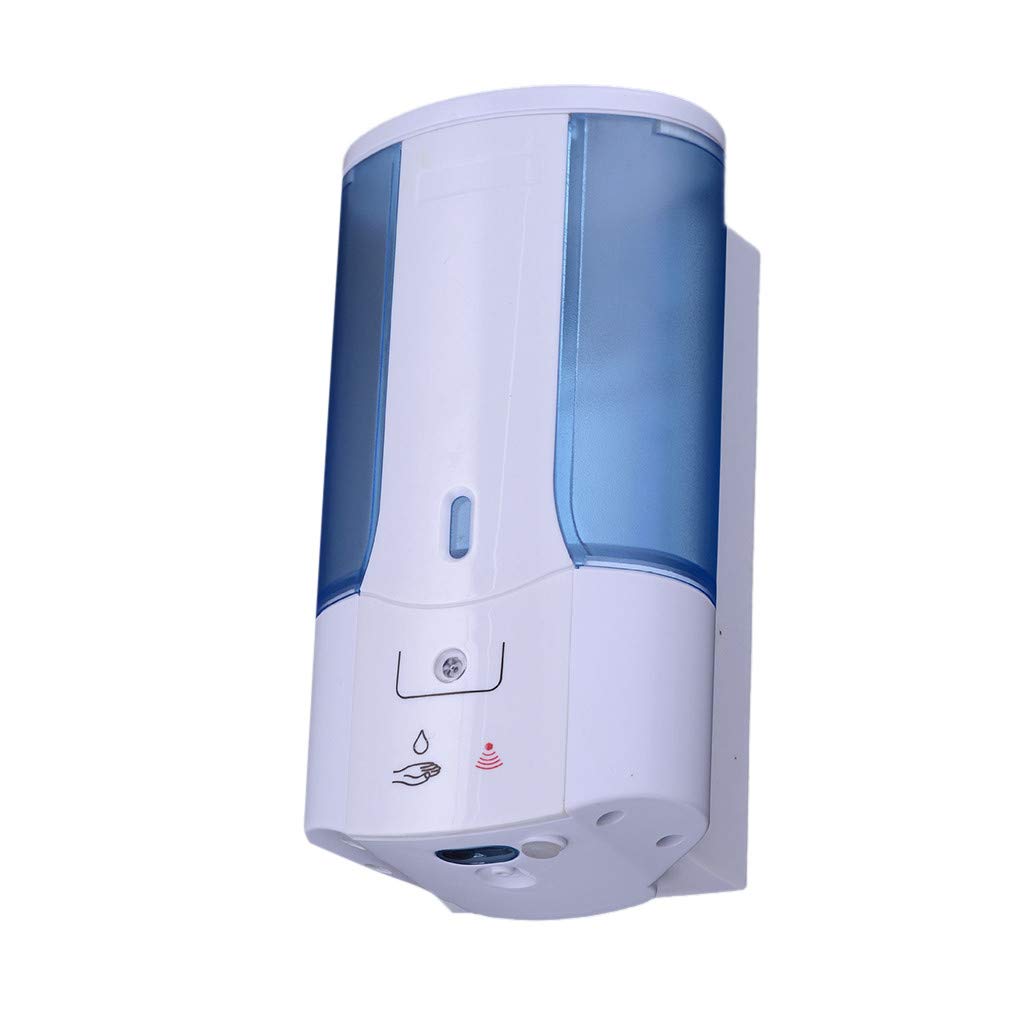 Dispenser di Detersivo per Shampoo Disinfettante per Mani con Sensore Touchless per Erogatore di Sapone Automatico 400 Ml Montato A Parete per Cucina del Bagno Blu