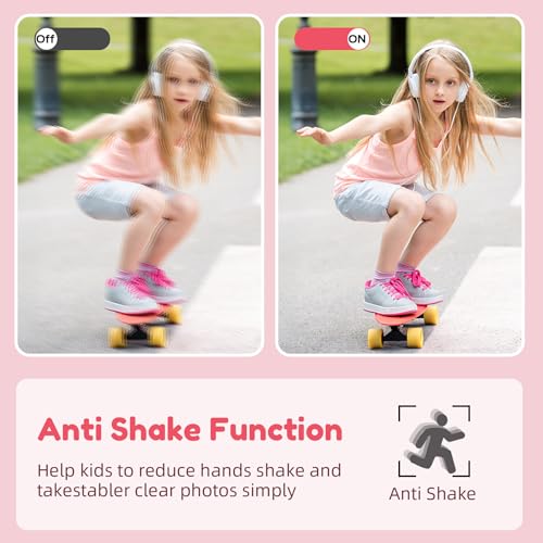 Image of Digital Camera, FHD Digital Point and Shoot Camera with 16X Zoom Anti Shake, 48MP Compact Small Camera with 32GB Card for Boys Girls Kids Purple