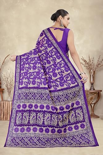 Image of TAMAIRA FASHION Mulmul Pure Cotton Saree For Woman Floral Batik Printed |Office Wear Daily Wear Sarees For Women Without Blouse Piece (Available in 16 Colours)