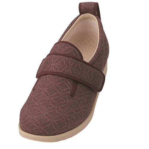 介護シューズ あゆみ ダブルマジックII雅 施設・院内用 レディース あずき LLサイズ(24.0~24.5cm) 足囲3E 両足