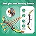 SpringFlower Bow and Arrow Toys for Kids, Archery Set Includes Super Bow with LED Lights, 10 Suction Cups Arrows,Archery Set with Standing Target and 3 Target Cans for Boys and Girls