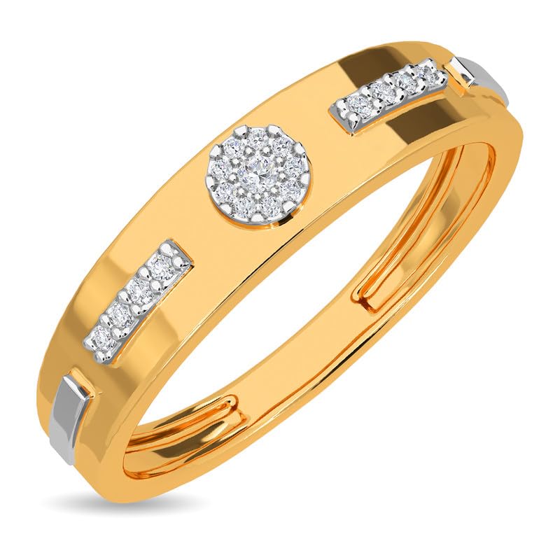 KISNA Real Diamond Jewellery 14KT Rose Gold SI Diamond Ring for Men | Linear S11 (B095K1XK28) Amazon Price History, Amazon Price Tracker