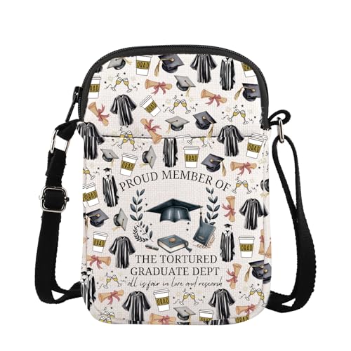 TGBJE Bolsa tiracolo de mestrado para graduação de mestrado, presente de parabéns, Proud Cb