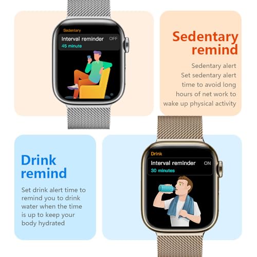 Sazooy SAZOOY0616B Smart Watch For Android Ios Phones Compatible Iphone Samsung, 2.09'' Fitness Activity Tracker Watch With Bluetooth Call/Sms/Sleep Monitor/Pedometer Smartwatch thumb #5