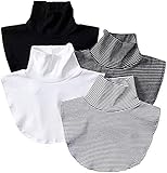 【Fügt einen mehrschichtigen Look hinzu】 - Perfekt, wenn Sie ihn in einen Mantel, einen Pullover oder eine Strickjacke stecken. Dieser Stil hält Hals und Brust warm. Bequemer, weicher, faltbarer Hals, um Ihren eigenen modischen Look zu kreieren.