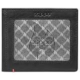 Zippo Black ID Window Wallet Flame Metal Plate Design