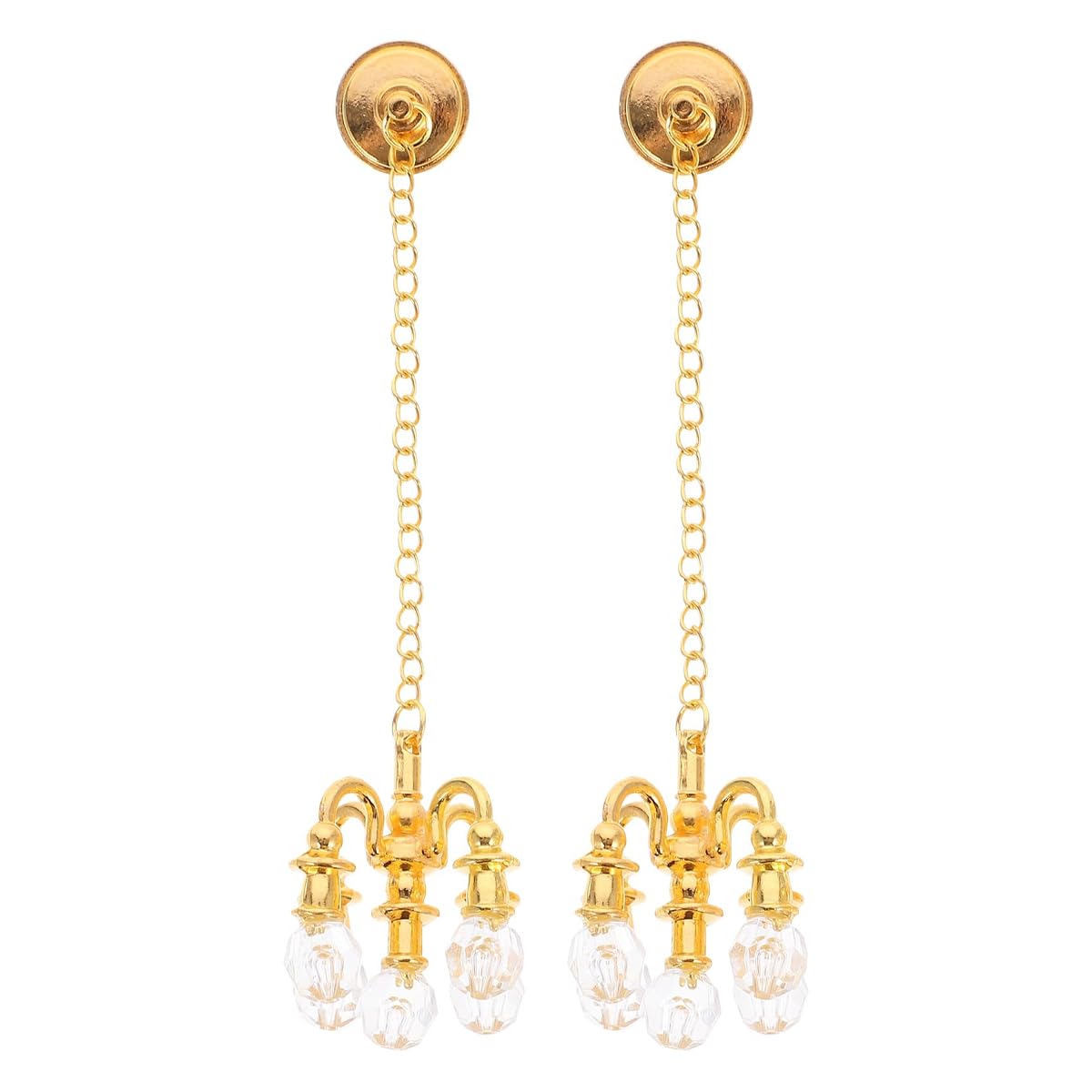 Enwye 2 Pcs Dollhouse Ceiling Light 1:12 Dollhouse Chandelier Miniature Lamp Mini Hanging Light Miniature Chandelier Mini Ceiling Lamp Gold