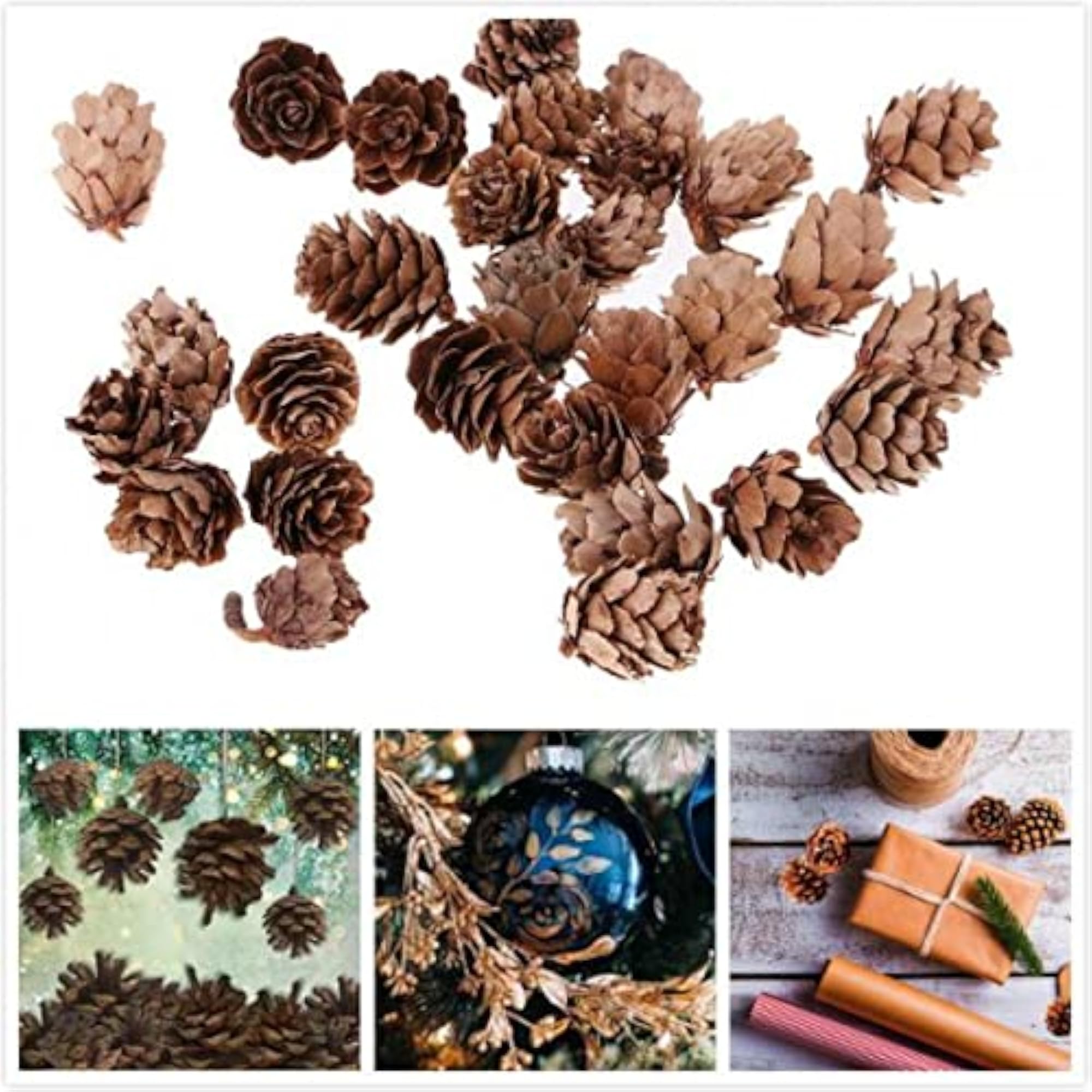 2x60Piece Pine Cone Pineal Nuts Party Decorations