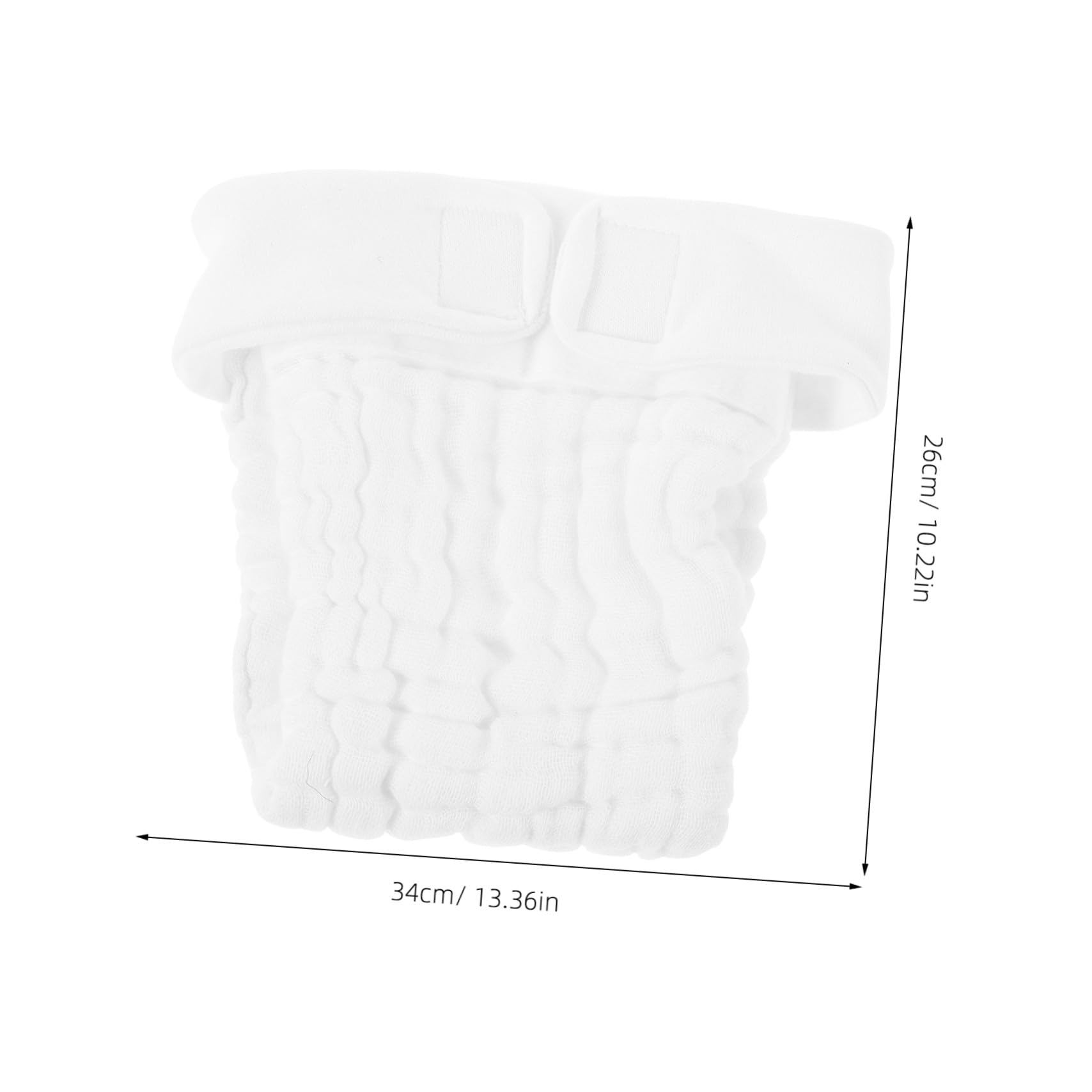 LIFKOME 3 Stück-pack Bio Babywindeln aus Weißer Baumwolle Wiederverwendbare und Waschbare Windelhosen für Neugeborene Verstellbare Größe für Indoor und Reise