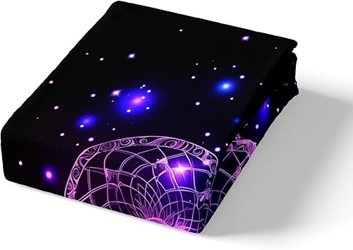 Miniatura 5 de Homewish Dreamcatcher - Juego de sábanas bajeras bohemias con mandala de 2 piezas con 1 funda de almohada, juego de sábanas bajeras de poliéster