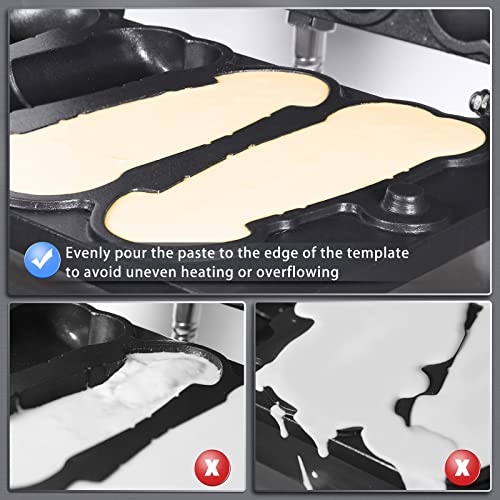 Pyy Commercial Waffle Maker Strange Shape Waffle Iron Commercial Waffle Ovens Non-Stick Waffle Stick Maker Electric Chaffle Maker For Bachelorette Party Favor #TOP7