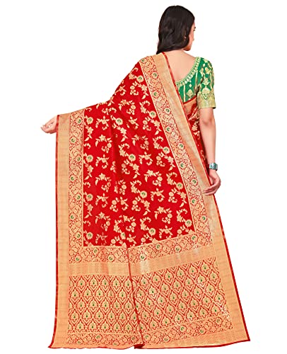 Image of Glory Sarees Women's Banarasi Silk Saree With Blouse Piece (Kara164 Parent)