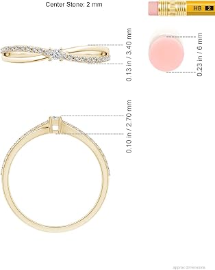 Angara Princess-Cut Diamond Ring in 14K Gold or Platinum