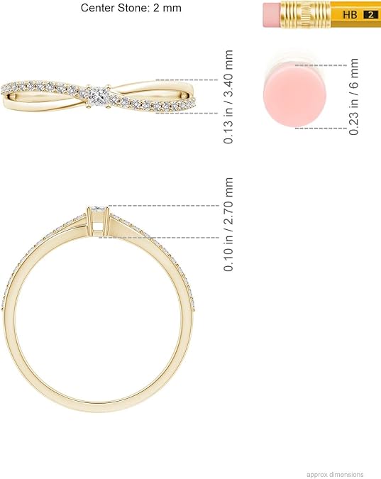 Angara Princess-Cut Diamond Ring in 14K Gold or Platinum