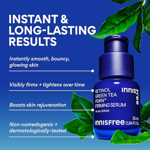 Image of innisfree Green Tea PDRN Serum | Korean Skincare with Retinol & Hyaluronic Acid for Hydrating, Anti‑Aging Care and Wrinkles | Suitable for Acne‑Prone & Sensitive Skin | Available in Jumbo & Gift Set