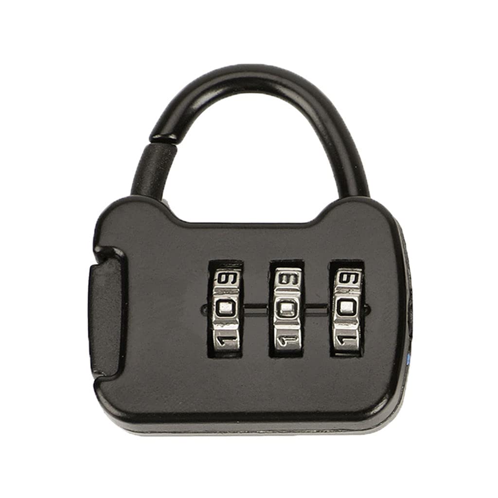 3 Digit Code Combination Padlock Small Travel Luggage for Case Lock Keyless Shackle Lock for Backpack Gym School Locker,zinc Alloy