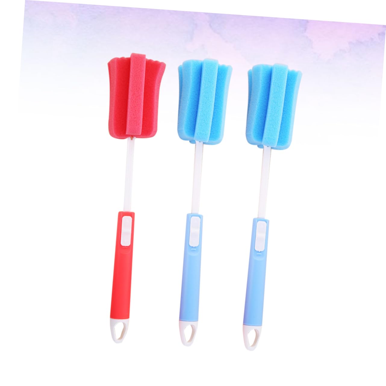 BCOATH 3sets Bottle Brush Sponge Glass Cup and Water Bottle Cleaner Assorted Colors Easy to Use 3pcs*3 Random Color