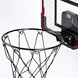 Basketball Hoop Indoor with Electronic Scoreboard & 4 Mini Balls & Pump, Over the Door Mini Basketball Hoop Set for Kids & Adults, Toy Gift for Boys Girls Age 3+ Years, Office Game - Image 5