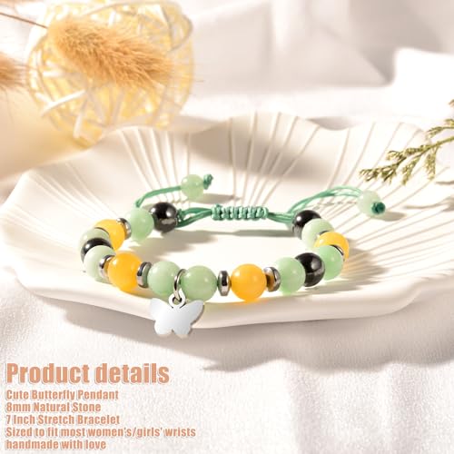 Bracelets for Girls, Natural Stone Girls Bracelets with blessing message card, Perfect Christmas Birthday Gifts for Daughter, Granddaughter, Niece, Daughter-in-Law3