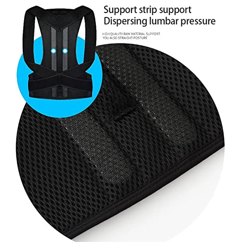 S-5Xl Plus Size Posture Corrector Back Brace Full Back Support Belt Shoulder Straightener Scoliosis Hunchback Correction For Women Men Student Teenagers Support ( Color : Black , Size : Xxxxxl/Xxxxx-L #TOP5