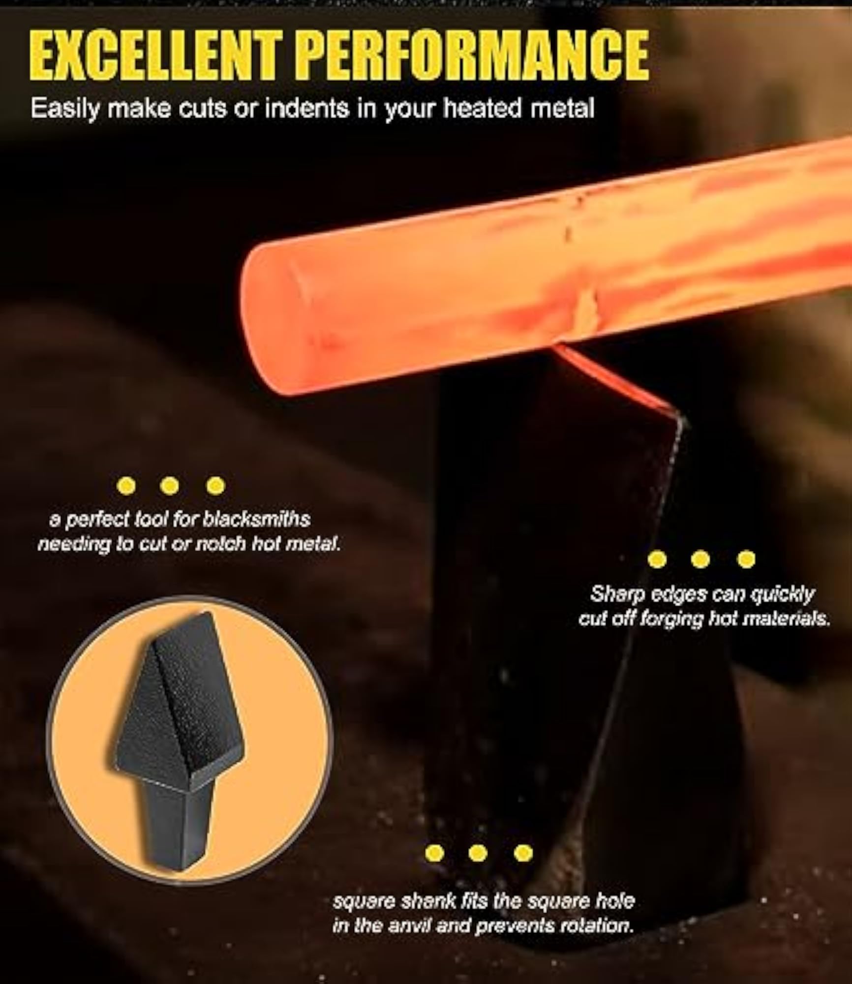 Blacksmith Anvil Hot Cut Hardy Tool