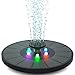 Produktbild Senders Solar Springbrunnen, 3W Solar Teichpumpe mit LED Licht Garten Wasserpumpe Solar Schwimmender Fontäne Pumpe für Gartenteich Oder Springbrunnen Teich Vogel-Bad Fisch-Behälter