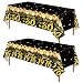 Uiorgui 2pcs 50th Birthday Tablecloth, Black Gold 50th Birthday Decorations for Men Women Vintage 1976 Table Cloth Plastic Rectangular 50th Table Cover Happy 50 th Anniversary Party Supplies