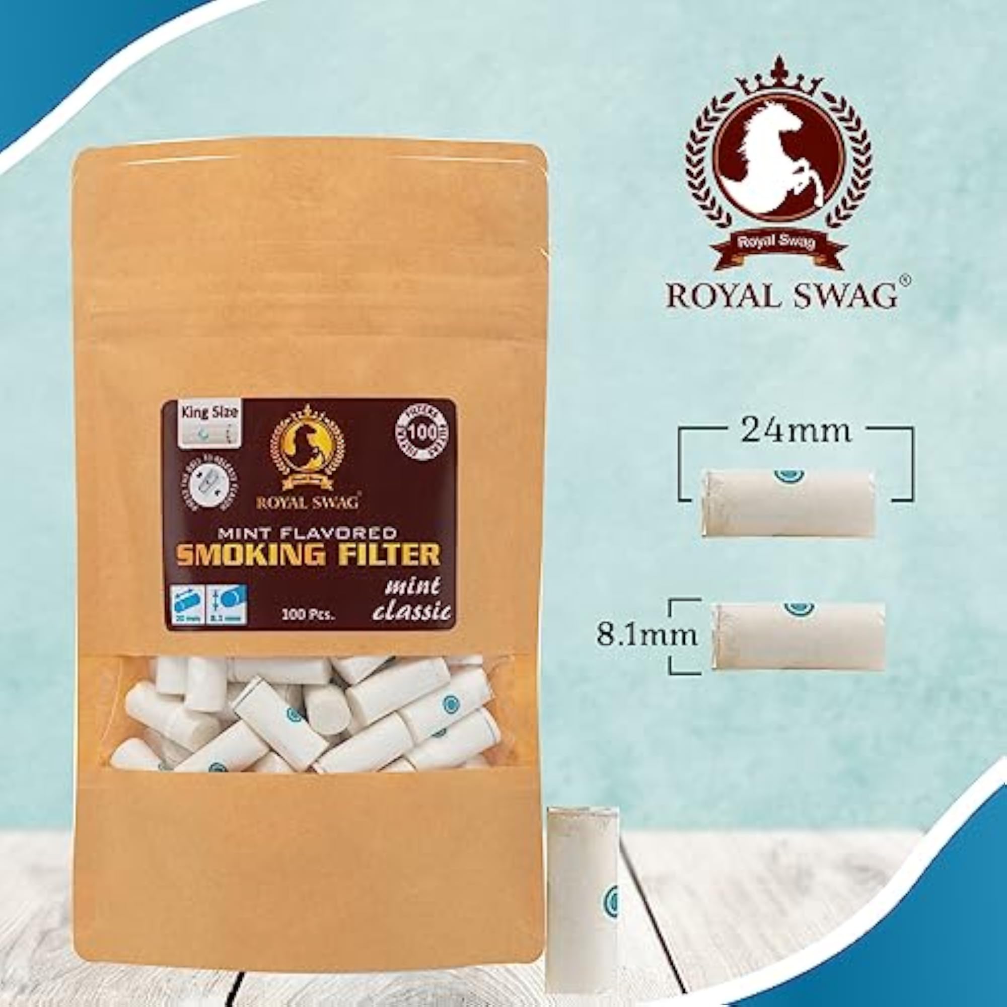 Mint Flavoured Smoking Filter for Cigarettes