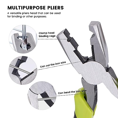 KHEARPSL 600 clipes e alicates de gaiola de arame, alicate de fivela de gaiola de arame, clipes de f