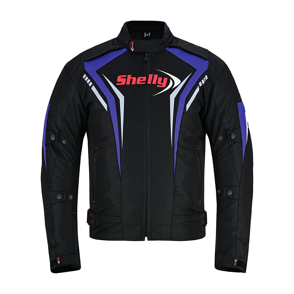 Shelly - Chaqueta de motocicleta prémium para hombre, para aventura/turismo, con tela Cordura, para verano, invierno, resistente al viento, para carreras y equitación