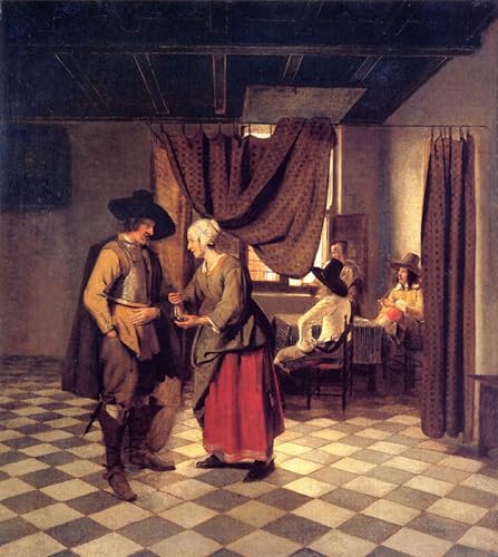 Impression Pieter De Hooch affiche sur toile haut de gamme format 60x90