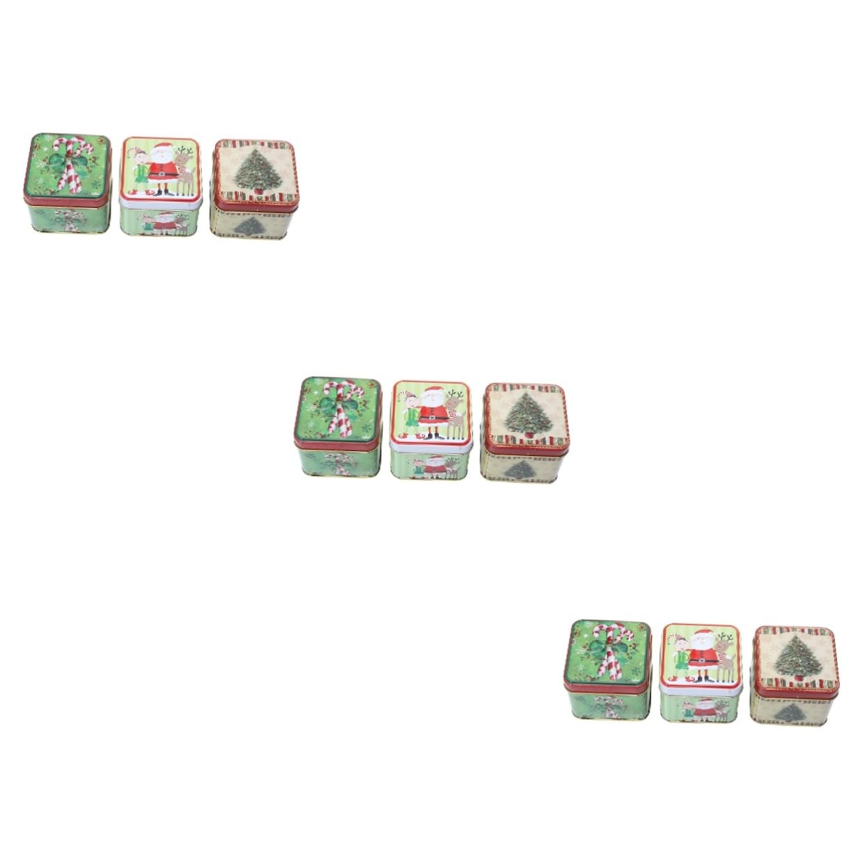 Operitacx 9pezzi Natalizie Decorate Per e Biscotti Scatole Per Per e Decorazioni