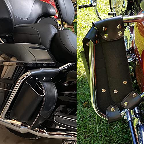 Alforja izquierda para motocicleta con portabotellas, compatible con Harley Touring 1993-2017 miniatura 2