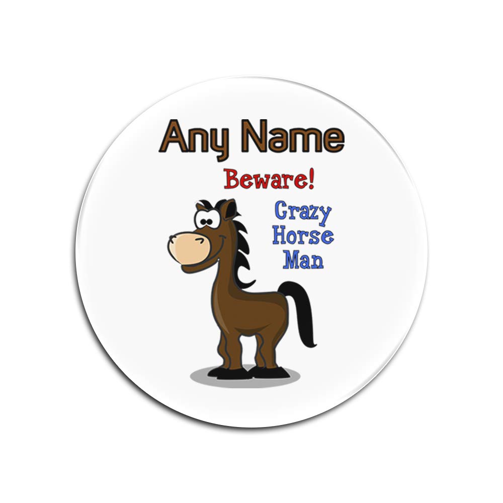 Dessous-de-verre en verre blanc rond Crazy Horse Man personnalisable pour table