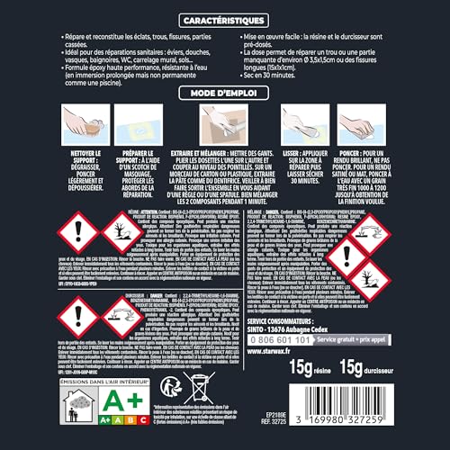 SINTO Répare faïence émail et céramique blanc 15g – vue 8