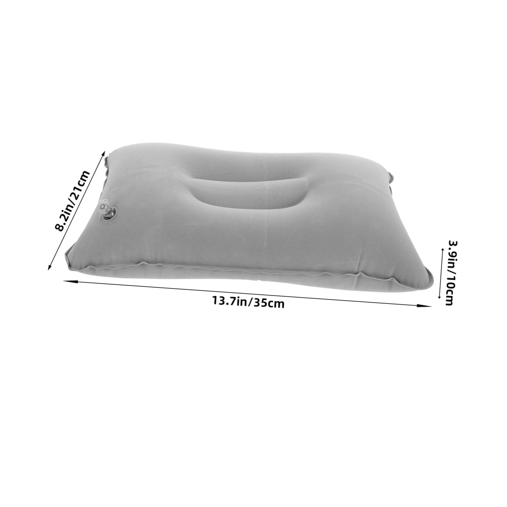 GAROZATION 2pcs Inflatable Camping Travel Pillow Cozy Support for Neck and Lumbar Ergonomic Flocked for Hiking Backpacking and Napping Anywhere