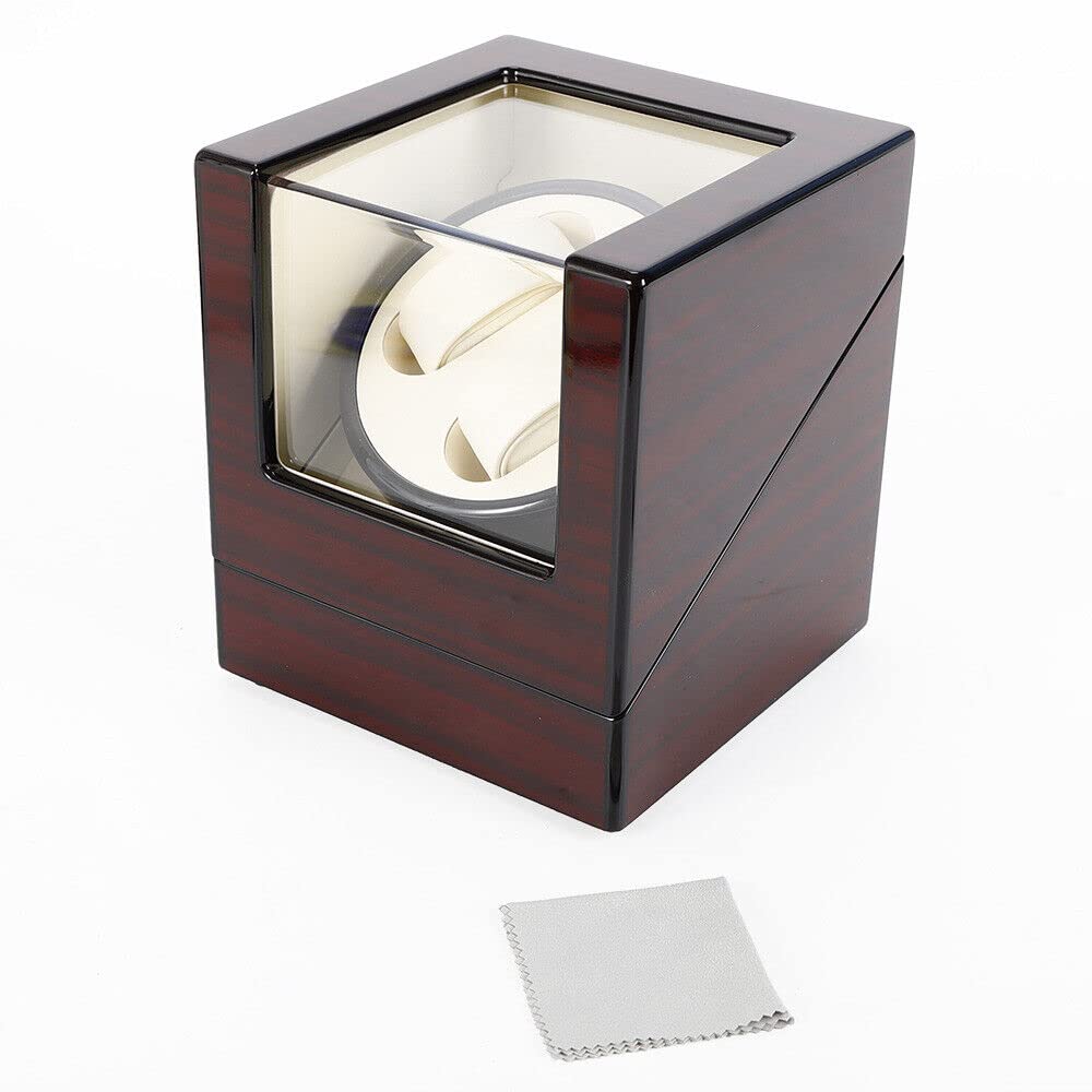 SHZICMY Automatik Uhrenbeweger für Automatikuhren Batteriebetriebener AC Adapter 3 Rotationsmodi Uhren Display-Boxen mit leisem Motor