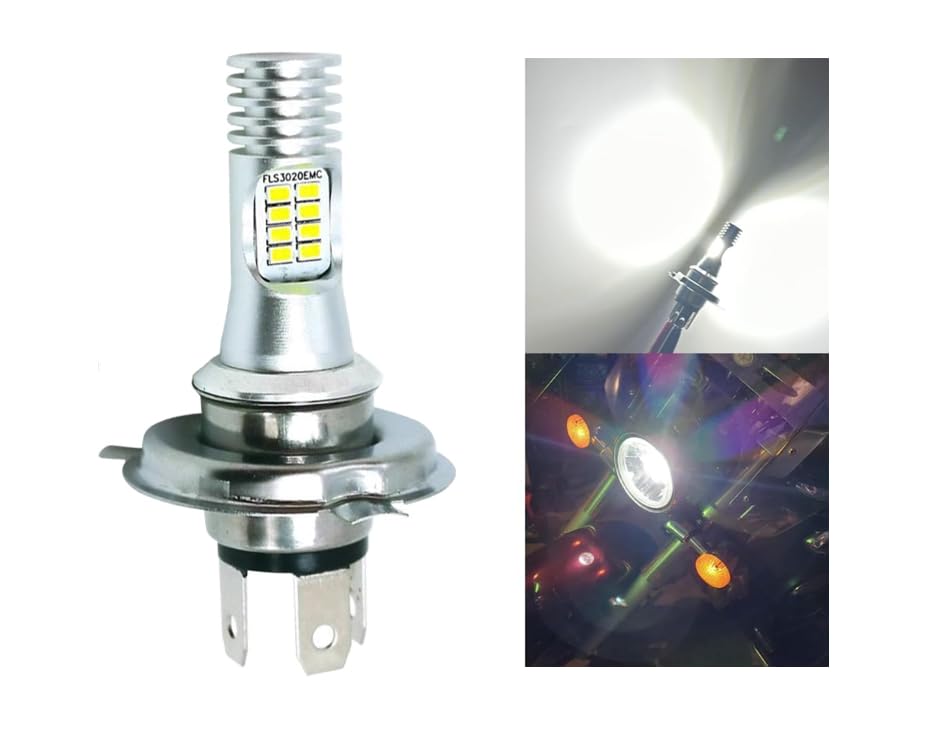 Amazon | バイク LED ヘッドライト H4 バルブ AC/DC 12V 24V Hi