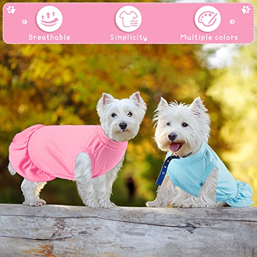 Sanwuta 12 Pcs Cute Puppy Dresses For Girl Comfortable Dress Dog Shirts Female Dog Clothes Puppy Outfits Pet Shirts With Ruffles Dog Sundress For Dogs Beach, 12 Colors (Medium) #TOP3