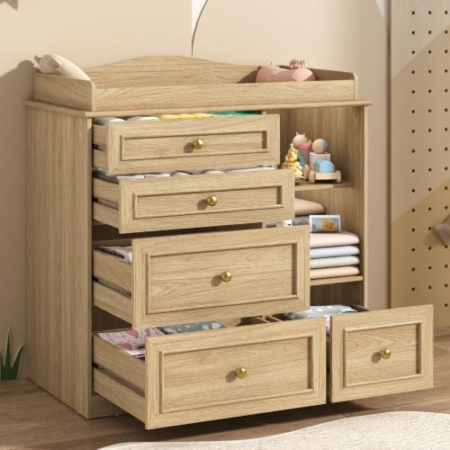 Nature Changing Table Dresser, Baby Nursery Dresser, Diaper Changing Table - 4