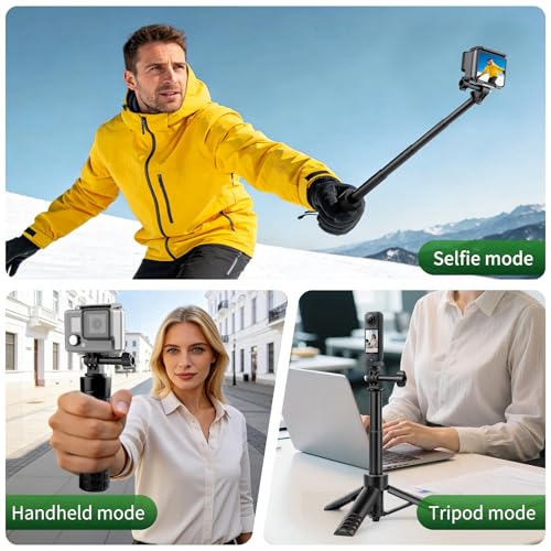 JOILCAN 25.2" Mini Selfie Stick Tripod, Portable Handle Grip Tripod - image 3