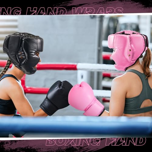 Image of Kanayu 14 Pcs Boxing Gloves and Headgear Set for Beginners Youth 16 Ounce Boxing Gloves Headgear Helmet Hand Wraps Mouth Guards Equipment for Beginners Training Equipment Gifts