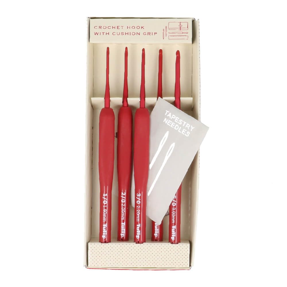 Set di uncinetti Tulip Etimo Red con impugnatura softgrip - 1 pezzo