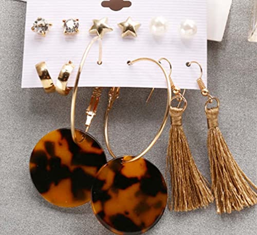Image of ANNACREATIONS Stylish combo of pearl stud hoop earrings set for Women Girls
