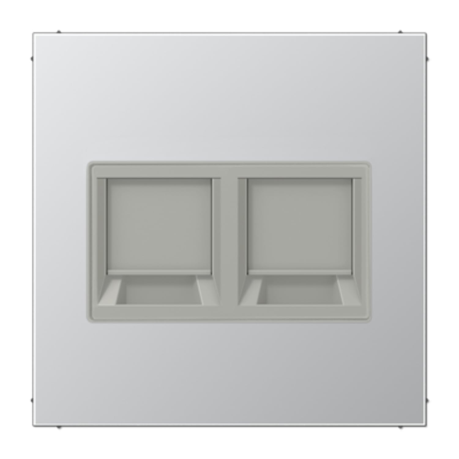 Plaque modulaire Jack-Radiall JUNG AL1969-2WE alu pour prise LS