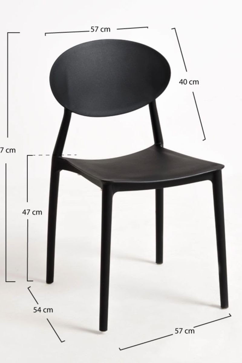 Regalos Miguel - Packs Sillas Jardín - Pack 4 Sillas Bután - Negro